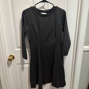 Houndstooth 3/4 Sleeve Dress